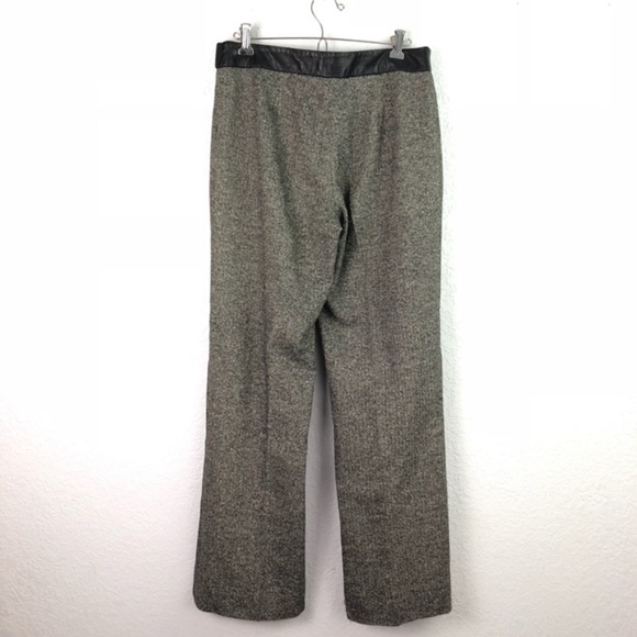 Anthropologie Herringbone Tweed Wide Leg Wool Silk - Picture 5 of 7